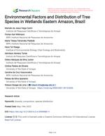 Environmental Factors and Distribution of Tree Species in Wetlands Eastern Amazon, Brazil